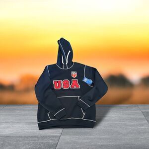 Game Of The World Mens Size Large Hoodie Team USA Soccer USMNT USWNT Navy Blue